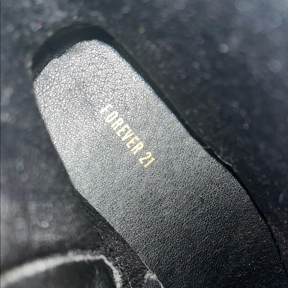 Forever 21 Glossy Black Combat Boots - Picture 3 of 5